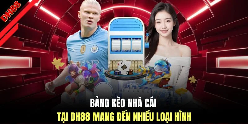 Bảng kèo nhà cái tại DH88 mang đến nhiều loại hình
