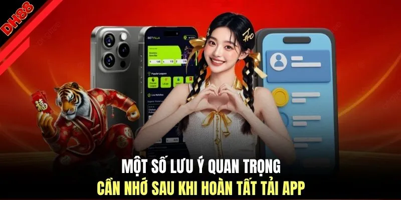 Một số lưu ý quan trọng cần nhớ sau khi hoàn tất tải app